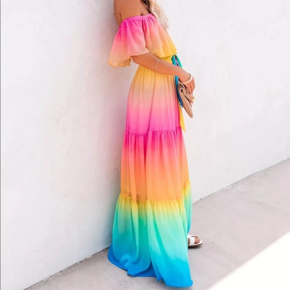 Rainbow Maxi Dress - Picture 8 of 9